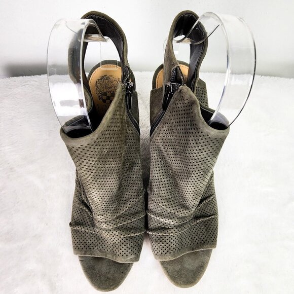 Vince Camuto Kentvi Gray Leather Shooties Size 11 Shabby Chic‎ Rustic Country - Picture 7 of 7